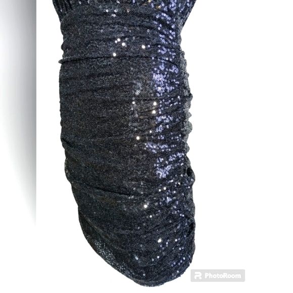 Vintage Party Cap Sleeve Backless Sequin Bodycon Dress Women's Size M - Picture 5 of 15